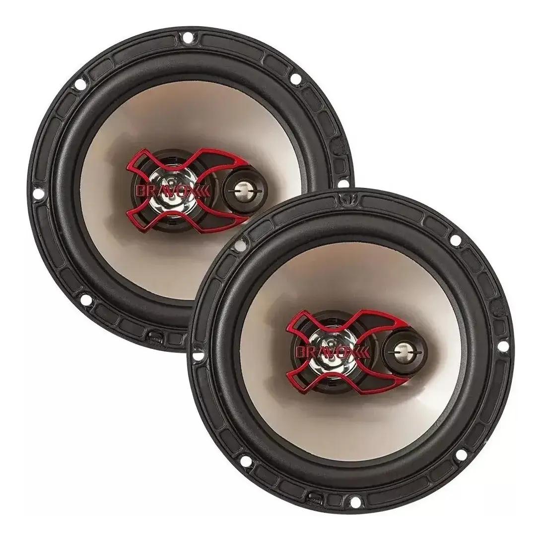 Auto Falante Bravox B3X60 X 6 Polegadas Triaxial 100W RMS