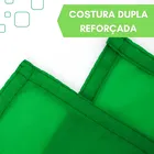 Borda verde da Bandeira do Brasil com costura dupla reforçada