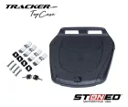 Base universal preta para bauleto Stoned Tracker, com kit de fixação e chaves.