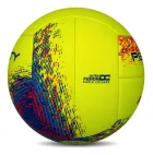 Bola de vôlei Penalty amarela neon com grafismos coloridos