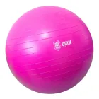 Bola Yoga rosa com logo Odin Fit e listras horizontais.