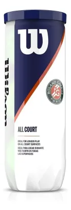 Lata branca e azul de Bolas de Tênis Wilson Roland Garros.