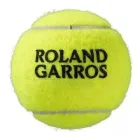 Bola de tênis Roland Garros amarela neon com logo preto
