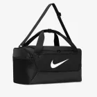 Bolsa Nike Brasilia preta, logo branco, alça de ombro e bolso lateral