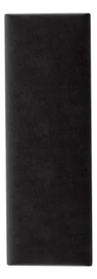 Módulo estofado preto de suede para cabeceira Cama Box Queen