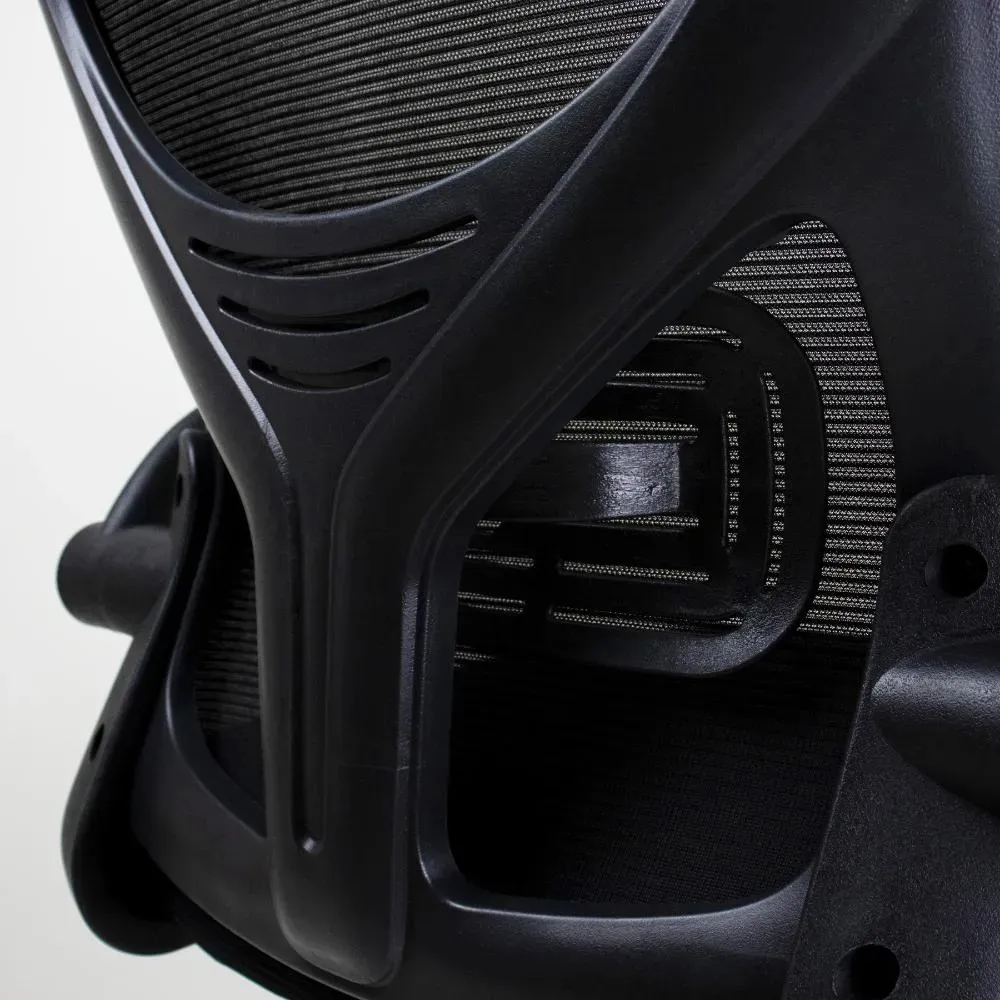 Visão traseira da estrutura da tela mesh