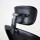 Cadeira de Escritório Elleva: encosto de cabeça preto ajustável