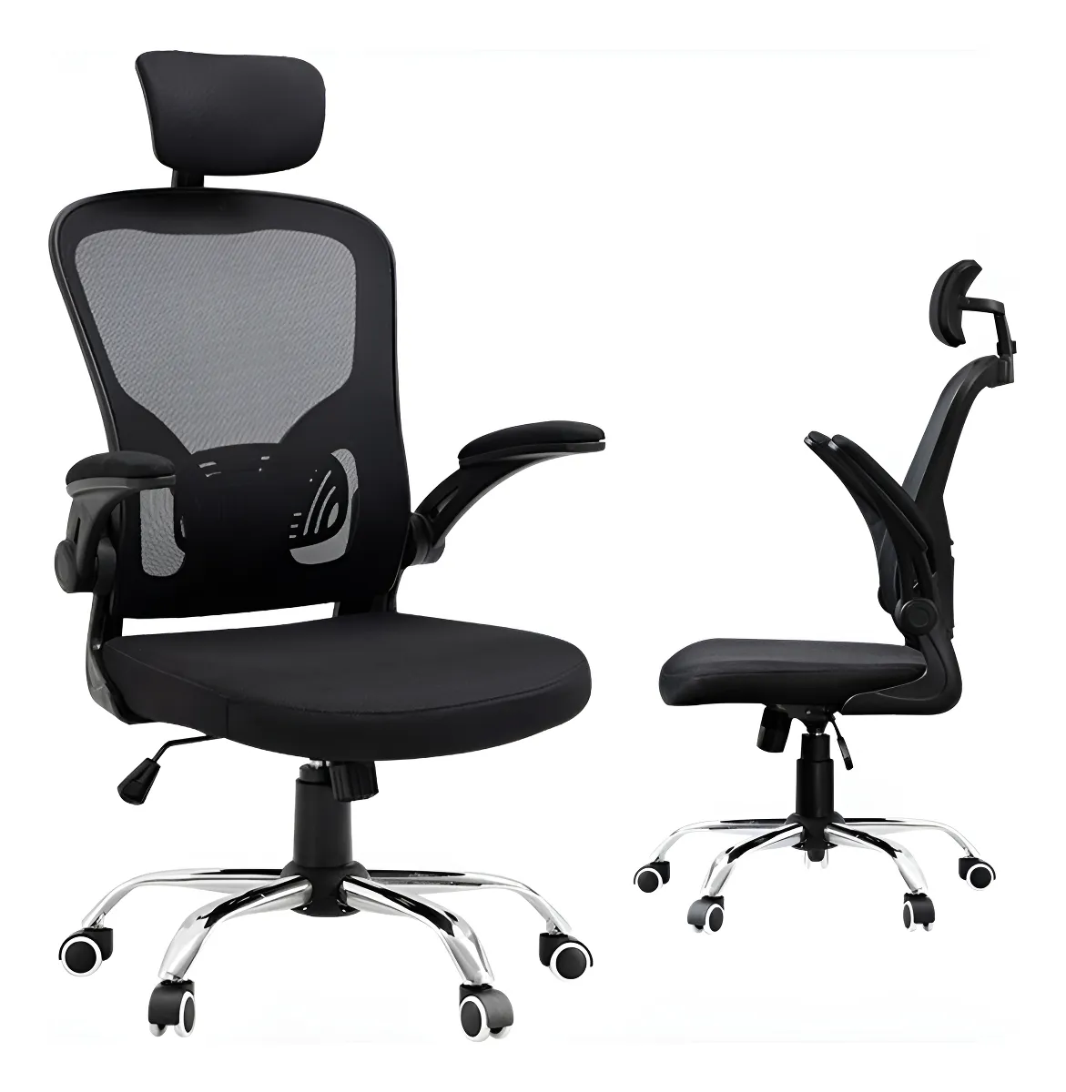 Cadeira De Escritório Giratória Ergonômica Elleva Tecido Mesh