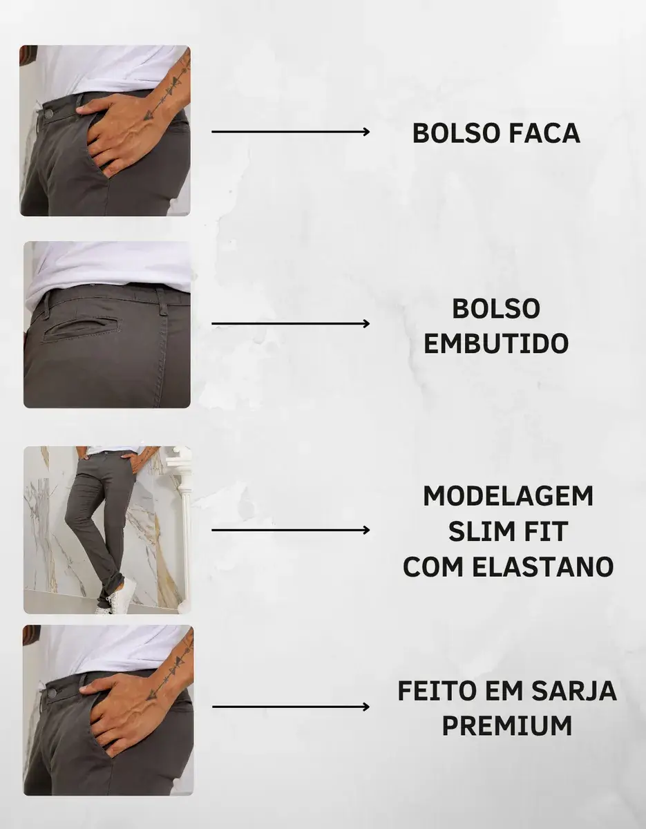 Detalhe do bolso faca e tecido