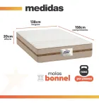 Colchão Gazin Molas Flora bege com suas dimensões detalhadas