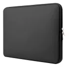 Capa Notebook Neoprene preta com zíper prateado