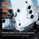 Capinha anti shock transparente com cantos reforçados e efeito de choque