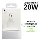 Carregador Apple USB-C 20W branco na embalagem original