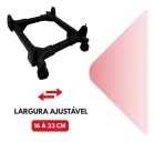 Carrinho Suporte Para Cpu preto ajustável com rodinhas