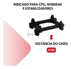 Carrinho Suporte Para Cpu preto com rodinhas