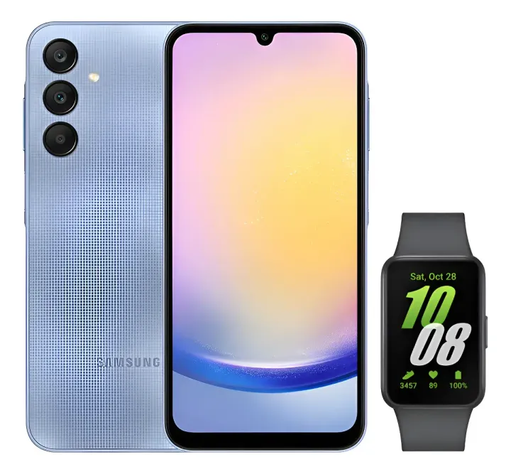 Celular Samsung A25 5G (256gb) - Azul + Galaxy Fit3 Azul