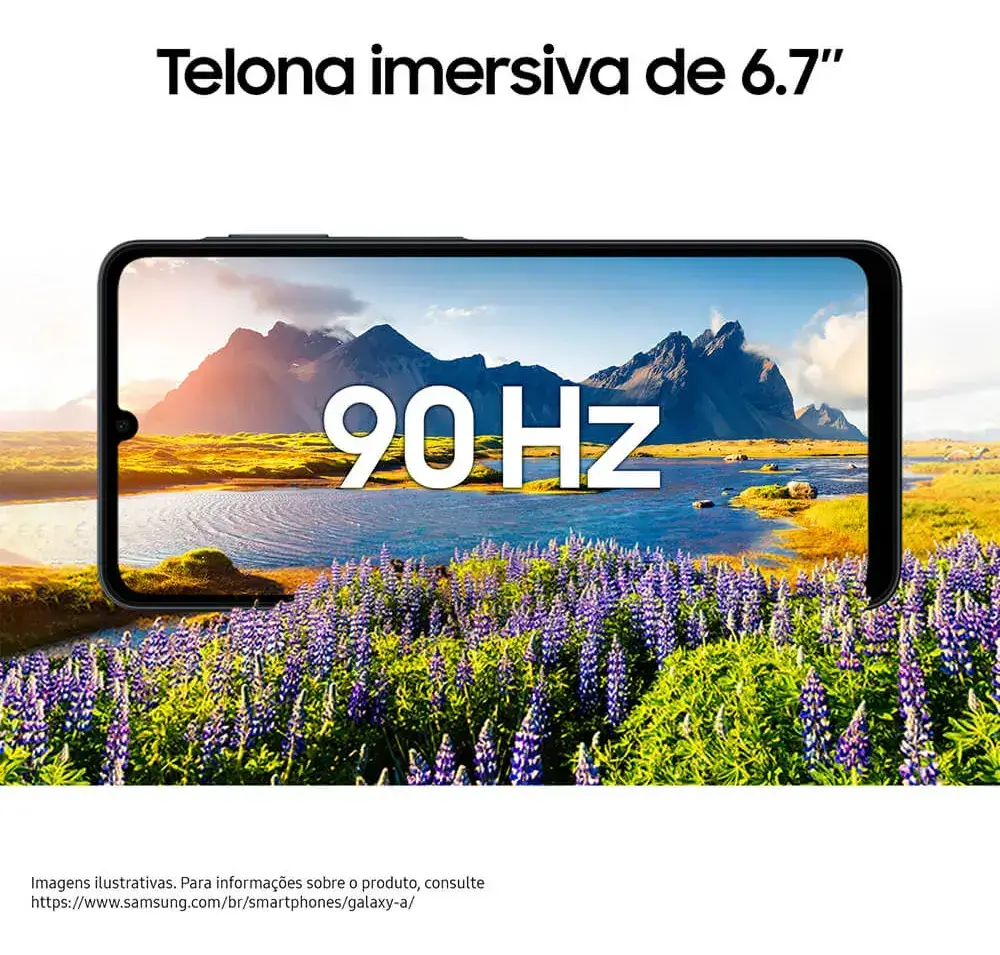 Tela PLS LCD de 6.7 polegadas ligada