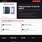 Infográfico da análise editorial Achadinho: Samsung Galaxy A07 4G (SM-A075M) 128 GB - 6 anos de atualização, IP54 e Helio G99; tela HD+ e sem NFC