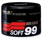 Pote preto da cera Soft99 Dark & Black com letras vermelhas e brancas.