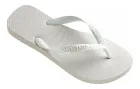 Chinelo Havaianas Top branco com tiras texturizadas e logo