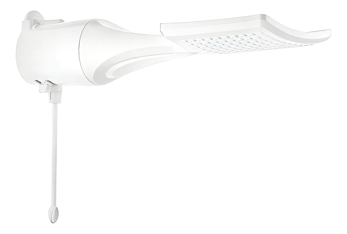 Chuveiro Loren Shower Eletronico branco com ducha retangular