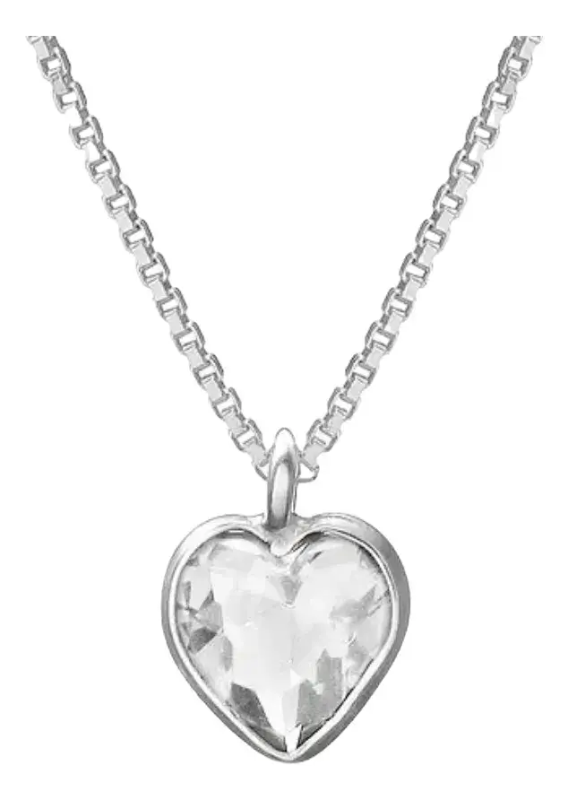 Zoom pingente coração zircônia
