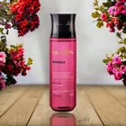 Frasco rosa Nativa Spa Ameixa com tampa preta em madeira e flores