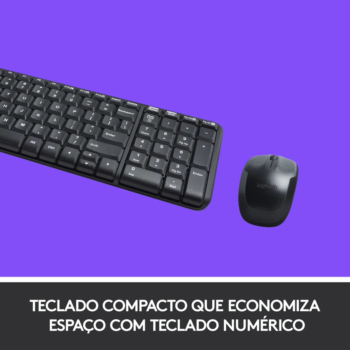 Perfil lateral do teclado MK220