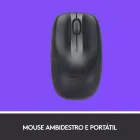 Mouse Logitech MK220 preto ambidestro com scroll
