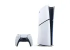 Playstation 5 Slim branco vertical e controle branco