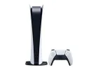 Console Playstation 5 Slim branco e preto com controle DualSense