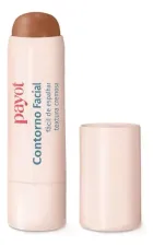 Contorno bastão Payot marrom em embalagem rosa claro com tampa.