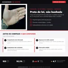 Infográfico editorial Achadinho: corrente de prata 925 masculina italiana com pingente de crucifixo, destacando pureza 92,5% de prata pura, kit completo e specs de material.