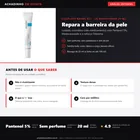 Infográfico da análise editorial Achadinho: La Roche-Posay Cicaplast Baume B5+ 20 ml - cuidado cosmético reparador da barreira com Pantenol 5%, Madecassoside e Tribioma; não é cicatrizante