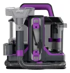 Extratora WAP Spot Cleaner cinza e roxa com mangueira, alça e tanques transparentes