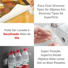 Fita Dupla Face Transparente fixando tapete, sendo lavada e segurando garrafas.