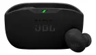 JBL Wave Buds 2 preto, estojo de carregamento com luz verde e um fone