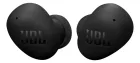 Dois fones de ouvido JBL Wave Buds 2 pretos com logo JBL.