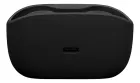 Estojo preto Wave Buds 2 JBL com porta USB-C frontal.