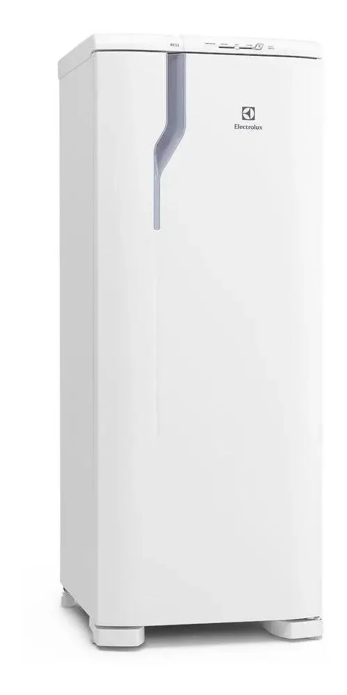 Geladeira Electrolux Cycle Defrost 240L Degelo Prático Uma Porta Branca RE31 em destaque.