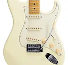 Guitarra Eletrica Tagima Stratocaster Escala Clara Tg-530 na cor creme com escudo branco.