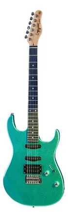 Guitarra Elétrica Tagima TG-510 Stratocaster TW Series HSS com diapasão Tech wood e captadores 2 Single Coils + Humbucker em destaque.