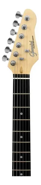 Headstock e braço da Guitarra Strato Elétrica Giannini G-102 com tarraxas cromadas.