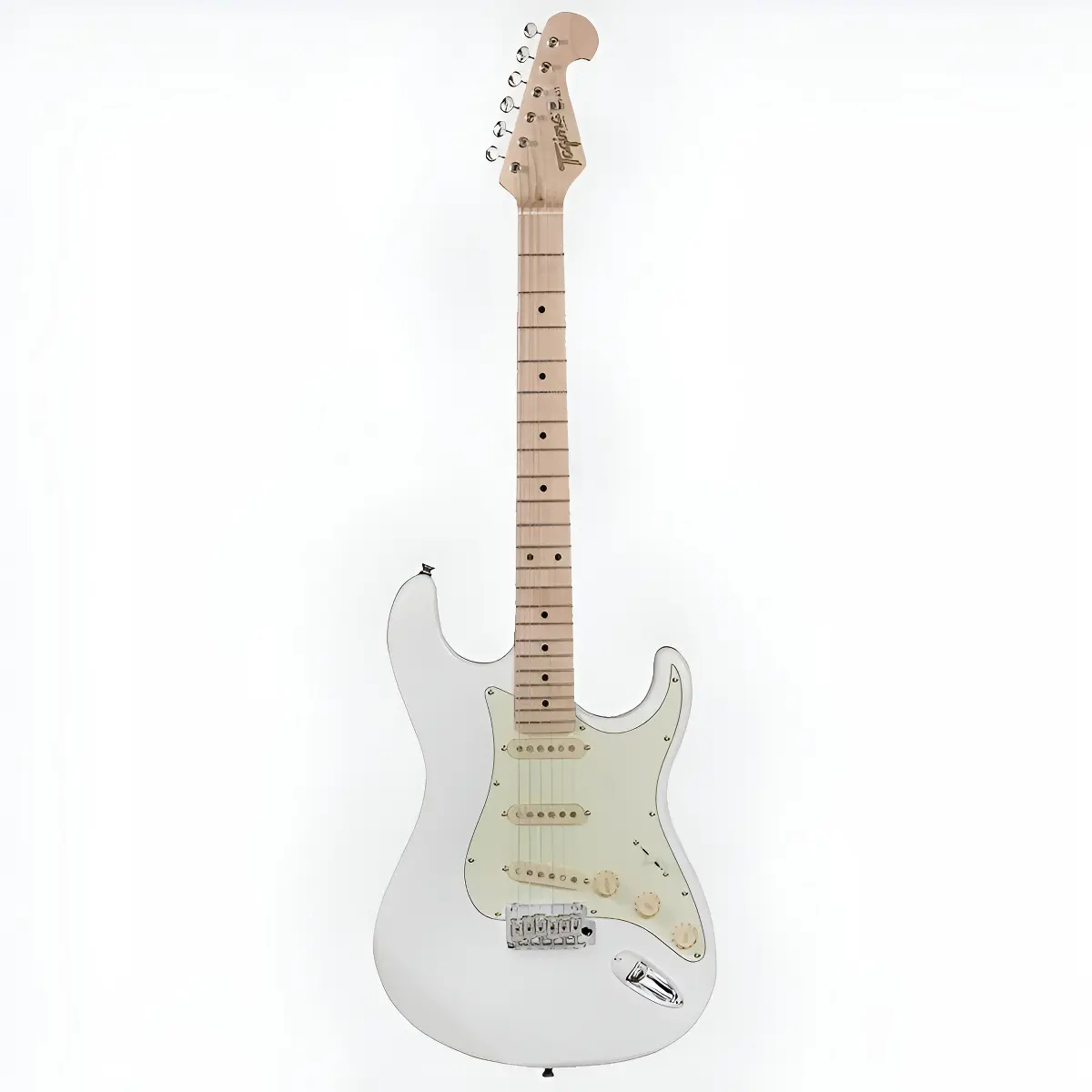 Guitarra Tagima T-635 Classic White Escala Clara Escudo Mg de corpo inteiro.