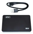Hd Externo Knup preto com logo, texto USB 3.0 e cabo USB.