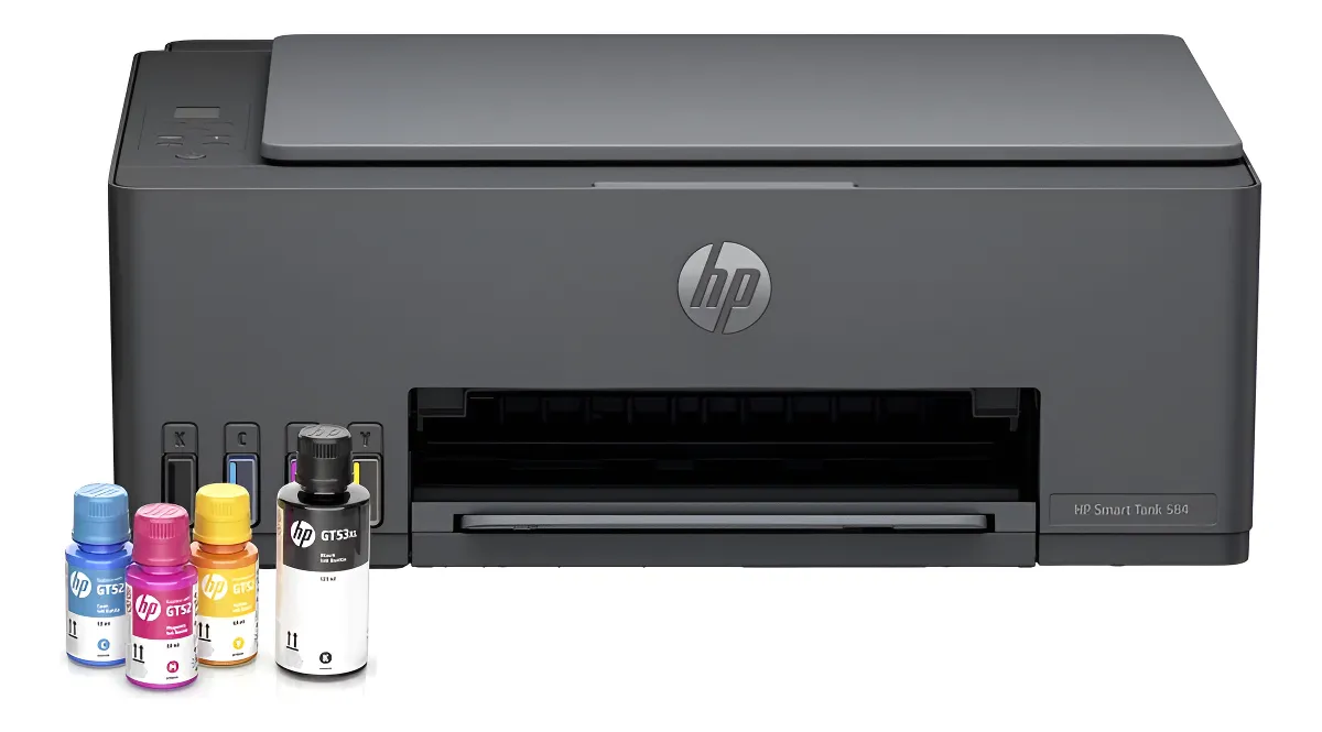 Impressora Multifuncional HP Smart Tank 584 Tanque de Tinta Preta Wi-Fi