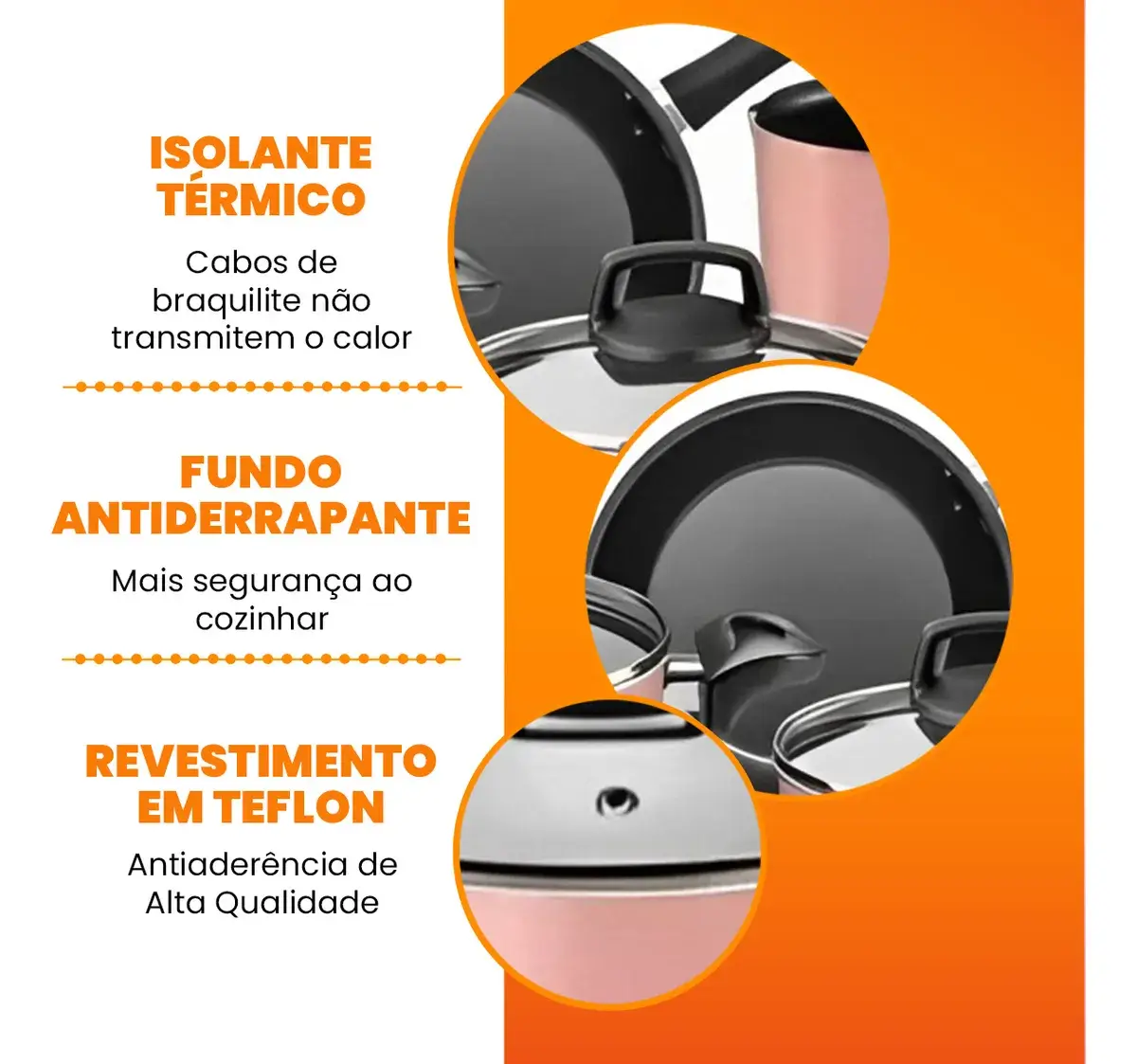 Frigideira e fervedor do conjunto