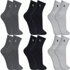 Meias Lupo cano médio em pares cinza chumbo, preto e cinza claro