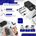 Kit Chaves Precisão preto com estojo, bits e ferramentas de manutenção