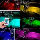 Luzes Led Neon Rgb coloridas no interior do carro, com controle.